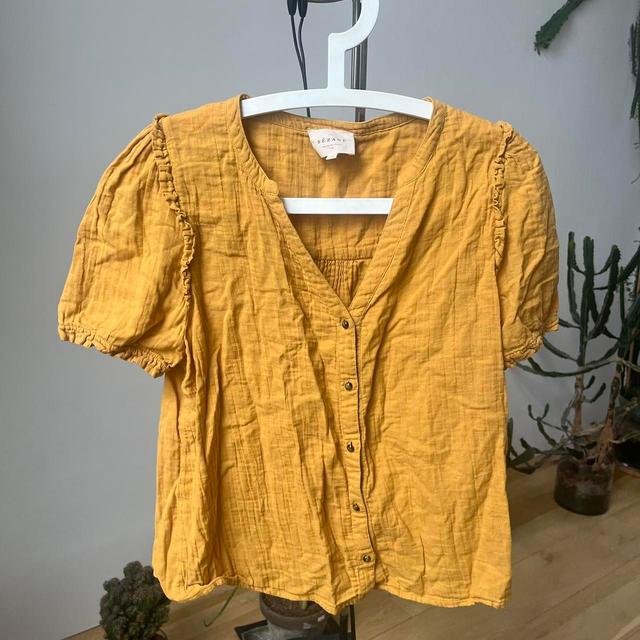 Sézane Women's Blouse - Yellow on Productcaster.