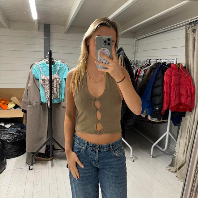 Motel Women's Crop top - Khaki/Brown - 8 on Productcaster.