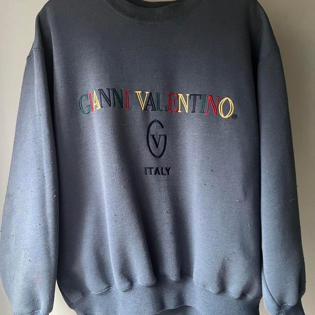 Valentino Men's Sweatshirt - Navy - M on Productcaster.