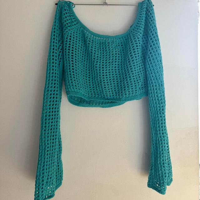 Urban Outfitters Women's Jumper - Blue/Green - L on Productcaster.