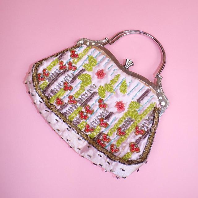 Vintage Women's Clutch bags - Pink/Multi on Productcaster.