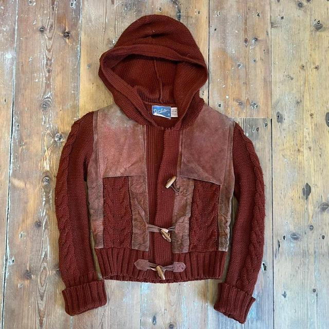 _J.L-A.L_ Women's Cardigan - Brown/Burgundy - S on Productcaster.