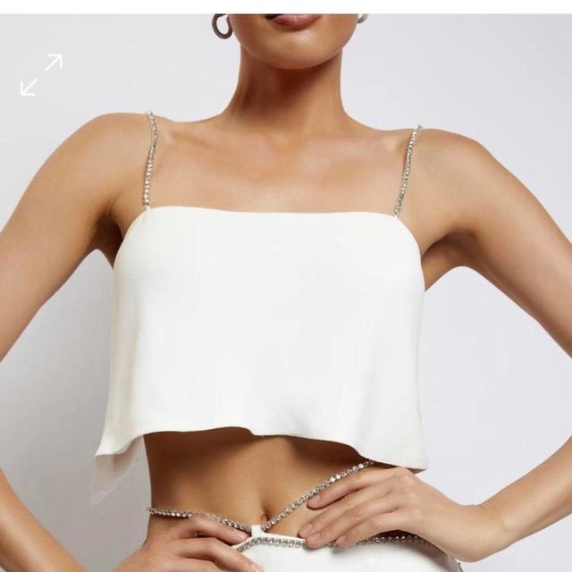 Meshki Women's Crop top - White - XL on Productcaster.