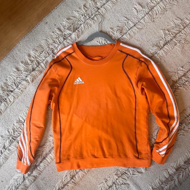 Adidas Men's Sweatshirt - Orange - S on Productcaster.