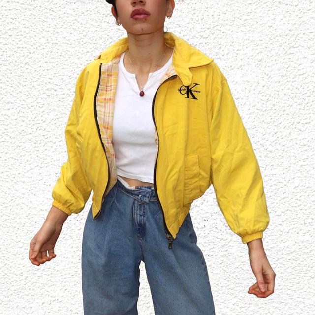 Calvin Klein Women's Bomber Jacket - Yellow - UK 6 on Productcaster.