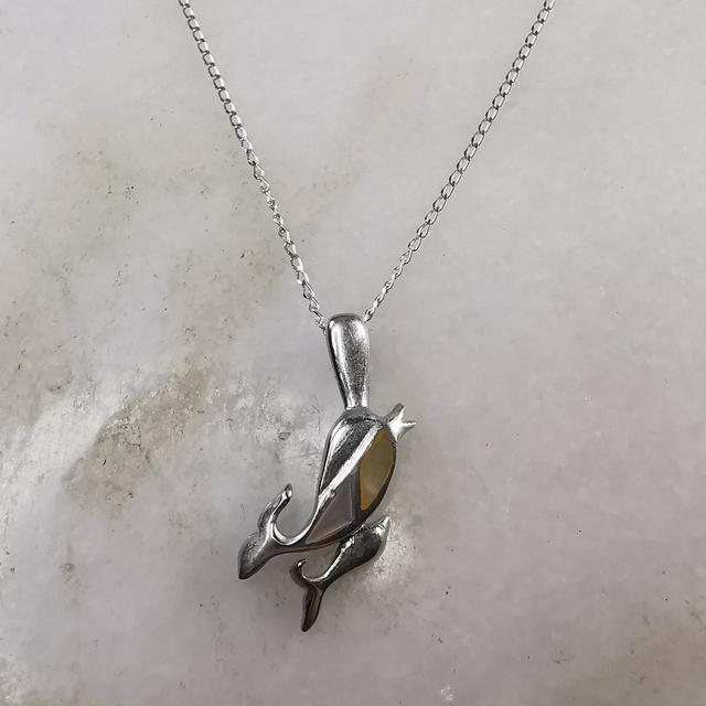 Preloved Women's Necklace - White/Silver on Productcaster.