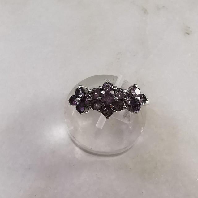 Preloved Women's Ring - Silver/Purple on Productcaster.