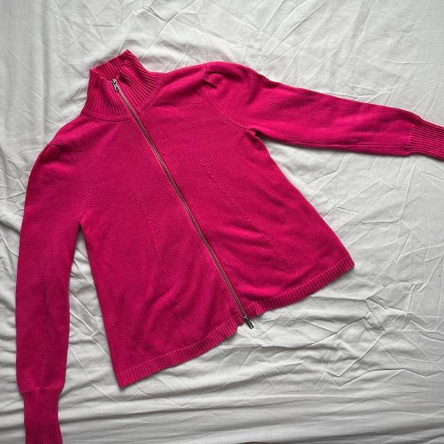 DKNY Women's Sweatshirt - Pink/Grey - S on Productcaster.