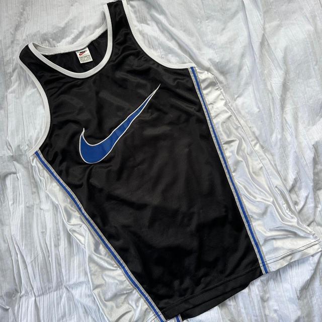 Nike Men's Vest - Black/Blue - L on Productcaster.