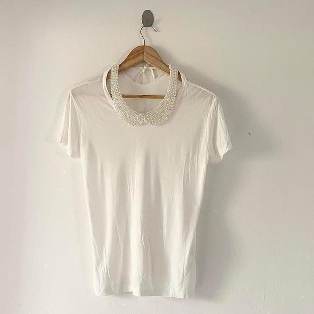 Zara Women's T-shirt - White - L on Productcaster.