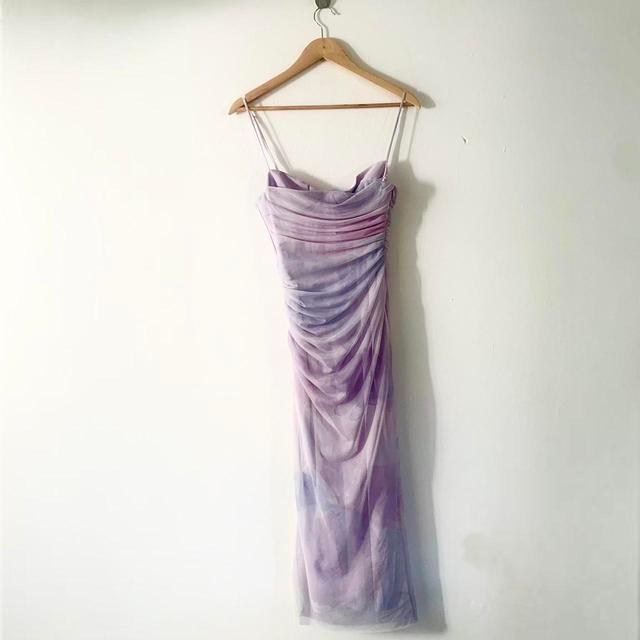 Zara Women's Slip Dress - Purple/White - S on Productcaster.