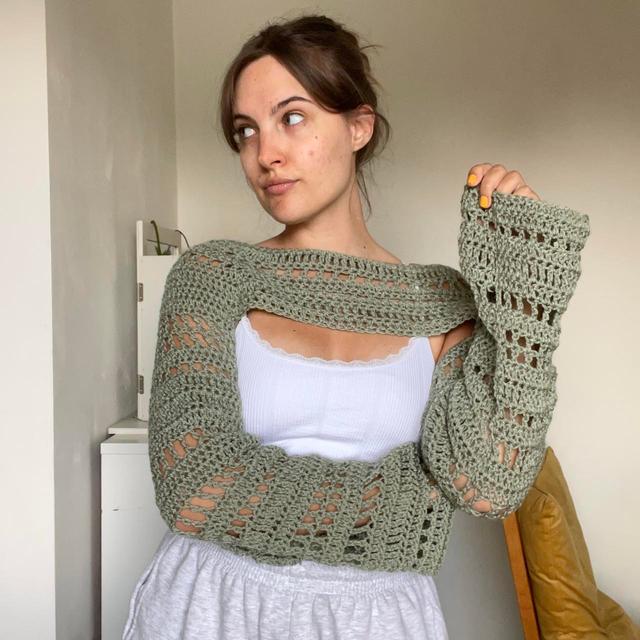 Handmade Women's Top - Green - S on Productcaster.