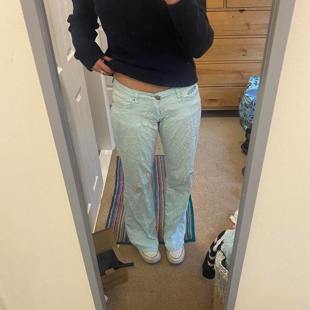 Women's Low rise Trousers - Blue - UK 8 on Productcaster.