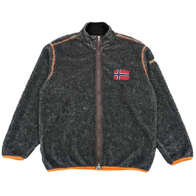 Napapijri Men's Bomber Jacket - Grey/Orange - XXL on Productcaster.