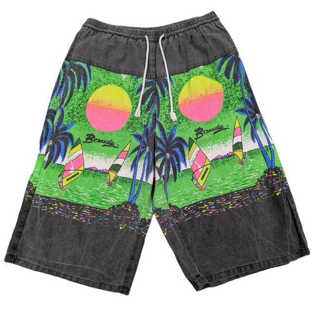 Vintage Men's Shorts - Multi/Black - M on Productcaster.