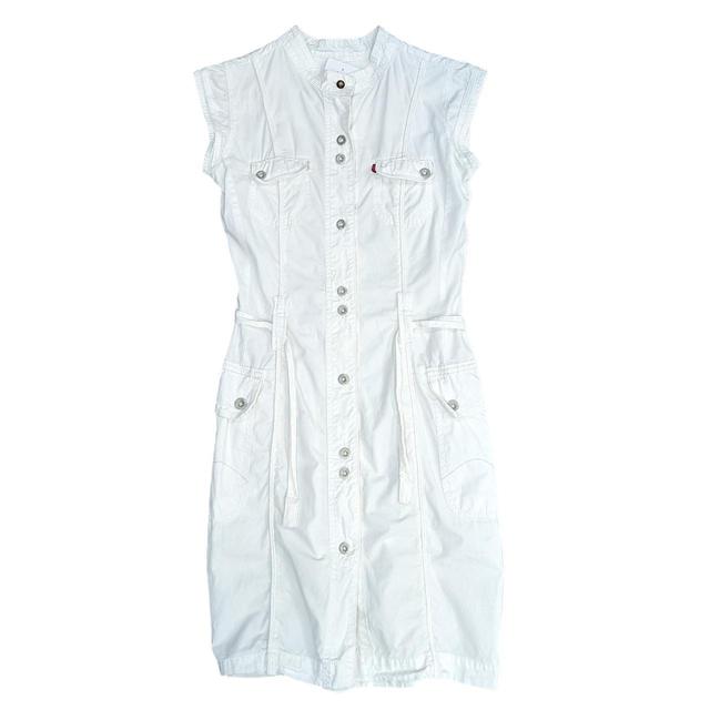 Levi's Women's Shirt Dress - White - M on Productcaster.