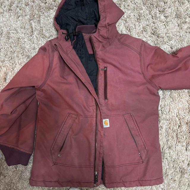 Carhartt Women's Jacket - Burgundy/Red - S on Productcaster.