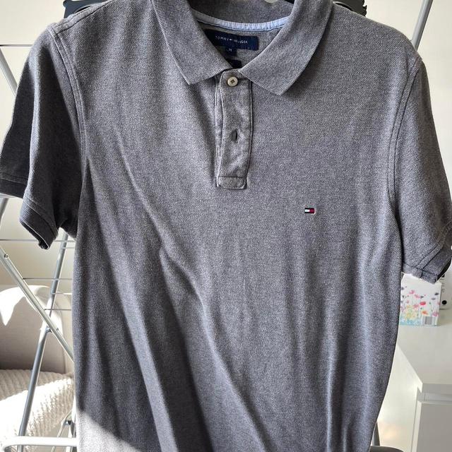 Tommy Hilfiger Men's Polo shirt - Grey - M on Productcaster.