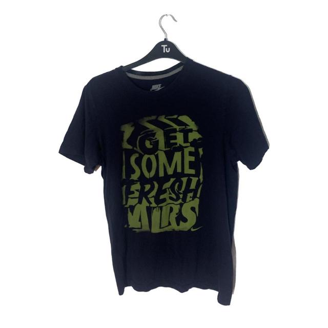 Nike Men's T-shirt - Navy/Green - L on Productcaster.