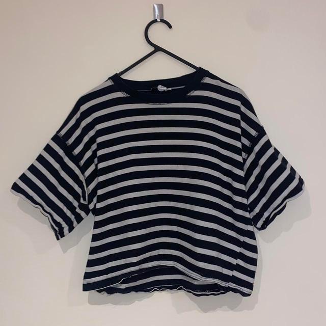 Topshop Women's T-shirt - Black/White - 10 on Productcaster.