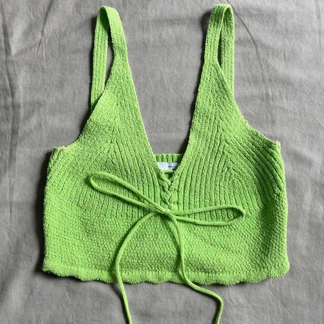 Zara Women's Crop top - Green - S on Productcaster.