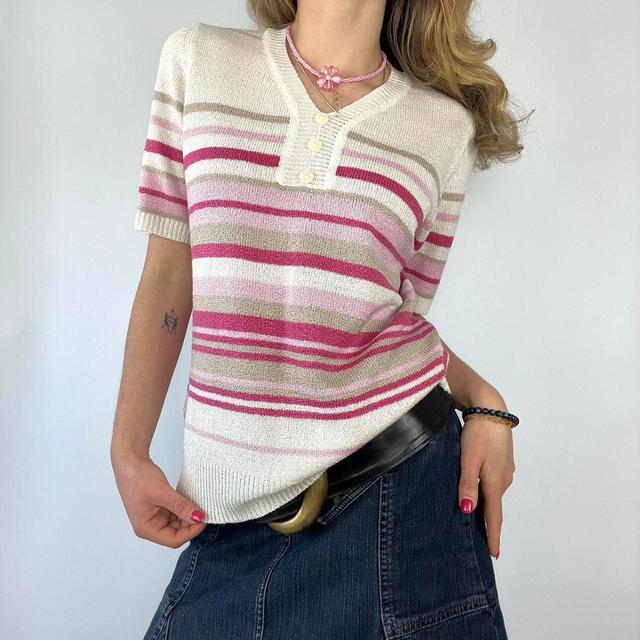 Vintage Women's Jumper - White - L on Productcaster.