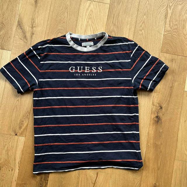 Guess Men's T-shirt - Navy - M on Productcaster.