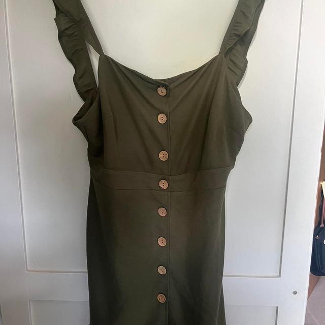 Topshop Women's Dress - Khaki/Green - 10 on Productcaster.