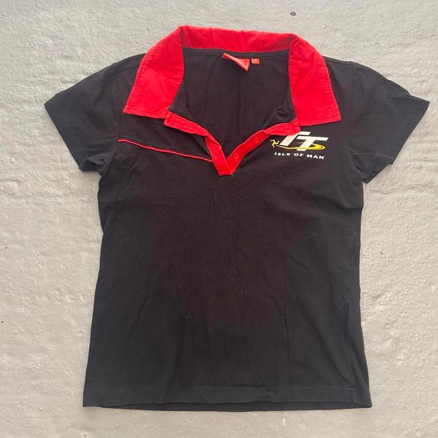 Women's Polo shirt - Black/Red - S on Productcaster.