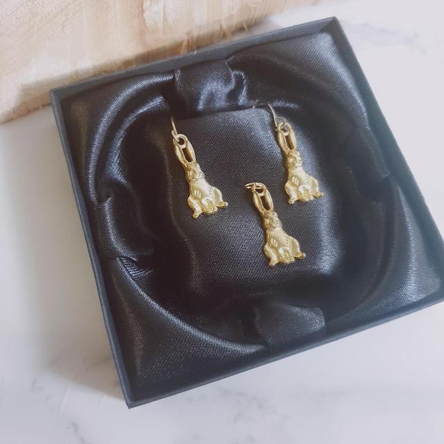 Custom Women's Earrings - Gold on Productcaster.