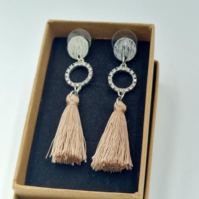 Women's Earrings - Pink/Silver on Productcaster.