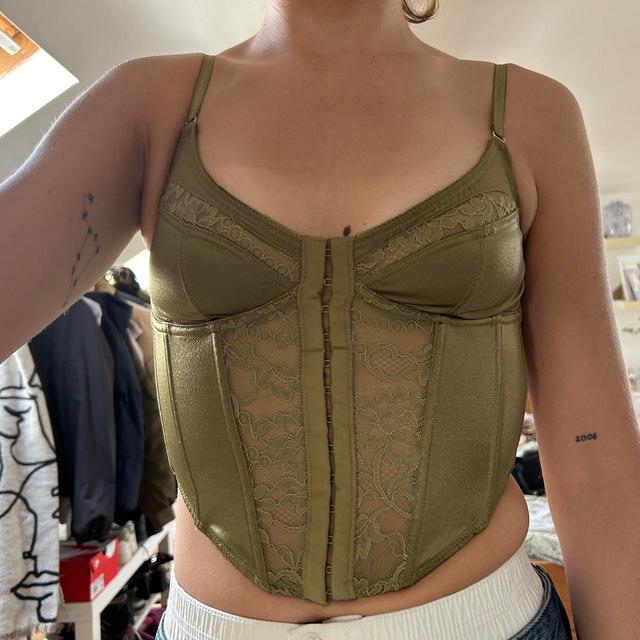 Urban Outfitters Women's Corset - Khaki - S on Productcaster.