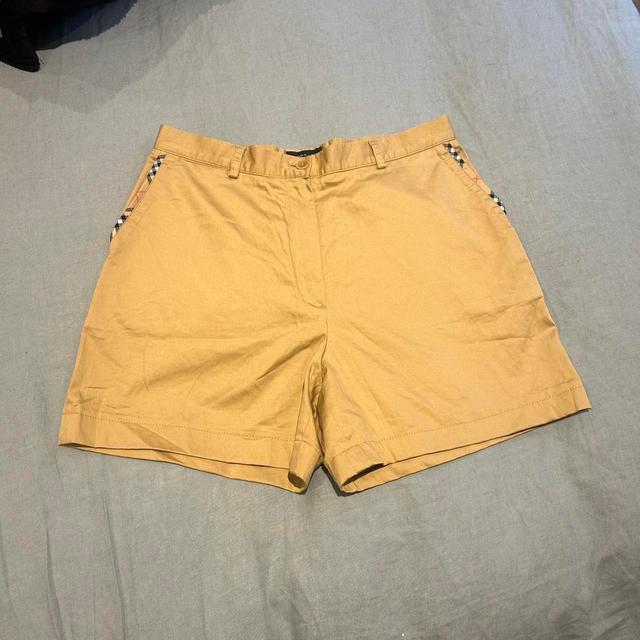 Burberry Women's Shorts - Tan/Yellow - UK 8 on Productcaster.