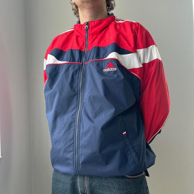 Adidas Men's Jacket - Navy/Red - XL on Productcaster.