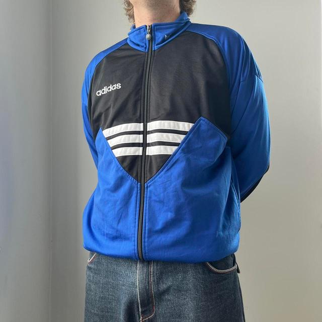 Adidas Men's Jacket - Black/Blue - L on Productcaster.