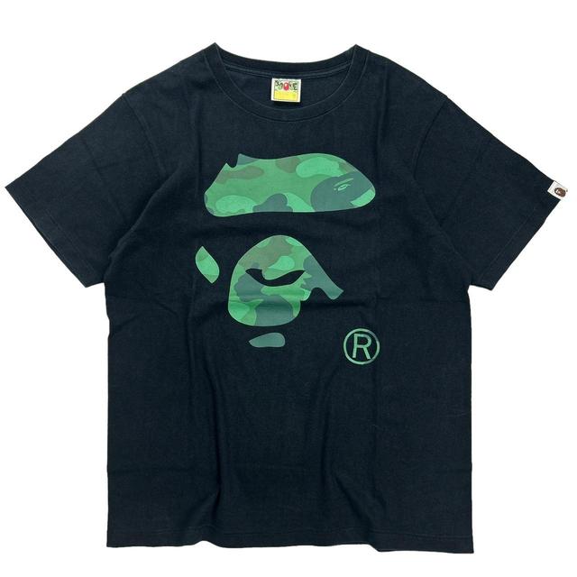 BAPE Men's T-shirt - Black/Green - M on Productcaster.