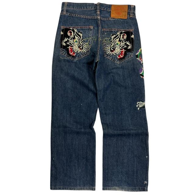 Ed Hardy Men's Jeans - Blue/Multi - 32" on Productcaster.