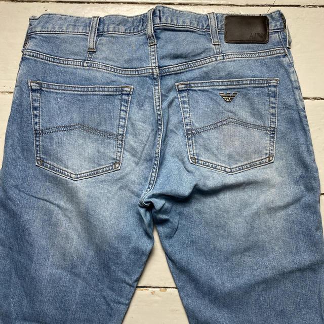 Armani Men's Straight leg Jeans - Blue - 32" on Productcaster.