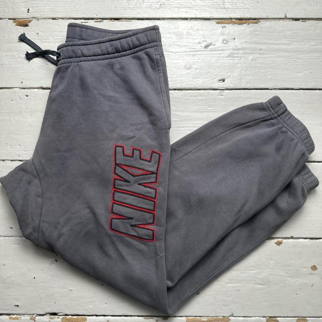 Nike Men's Sweatpants - Grey/Red - M on Productcaster.