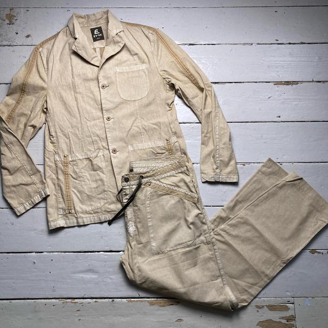 Vintage Men's Suit - Cream/Tan - L on Productcaster.