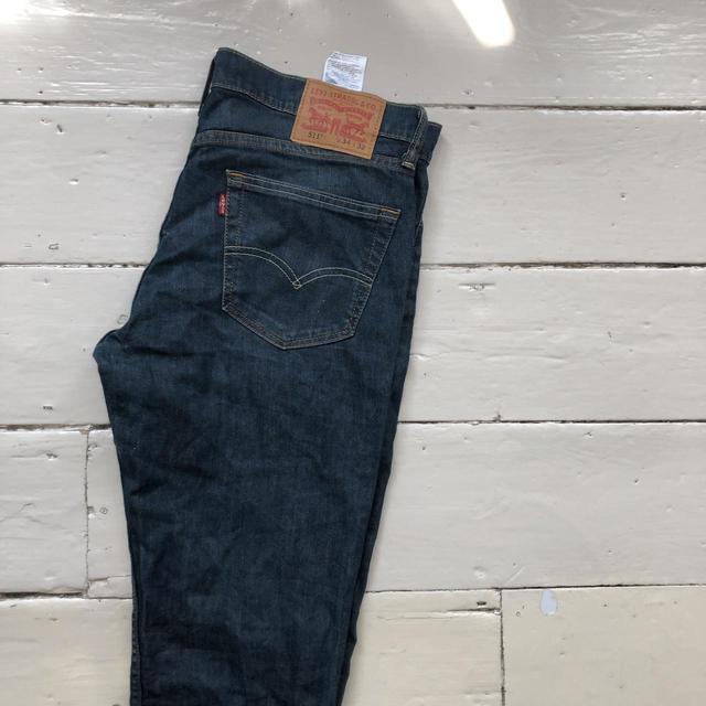 Levi's Men's Slim Jeans - Navy/Tan - 34" on Productcaster.