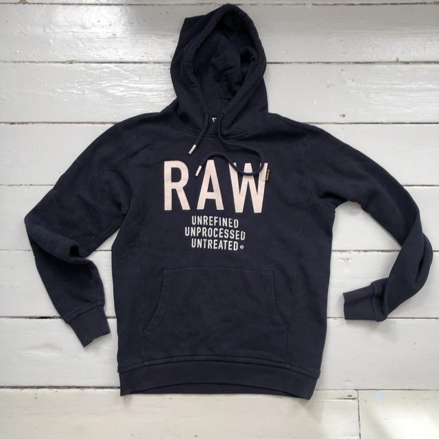 G-Star Men's Hoodie - Navy/White - L on Productcaster.