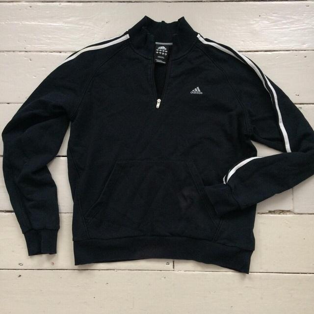 Adidas Men's Jumper - Black/White - L on Productcaster.