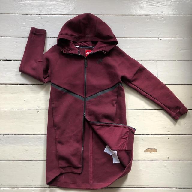 Nike Men's Hoodie - Burgundy/Black - S on Productcaster.