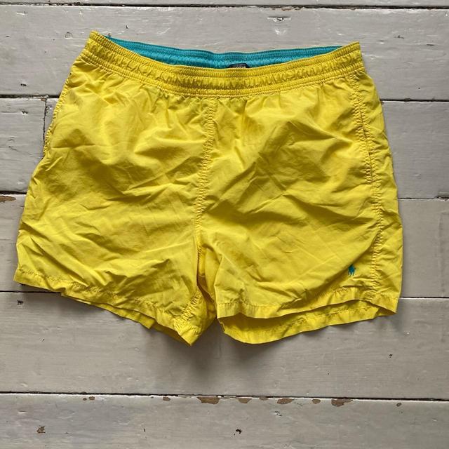 Polo Ralph Lauren Men's Shorts - Yellow/Blue - L on Productcaster.