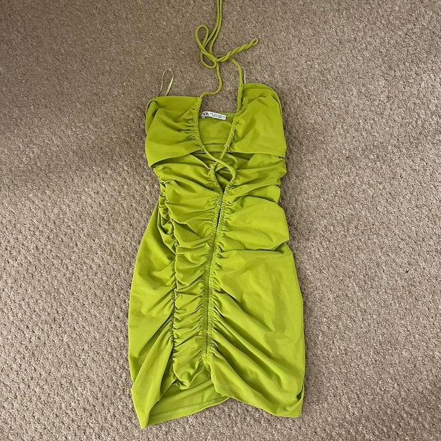 Zara Women's Dress - Green - XS on Productcaster.