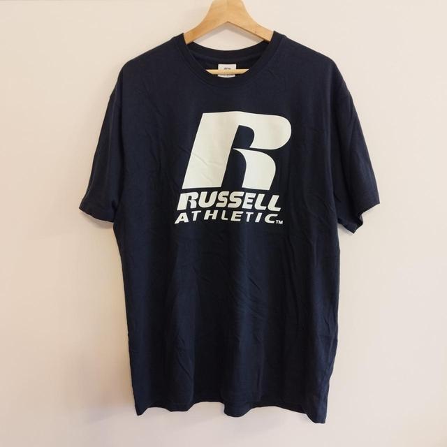 Russell Athletic Men's T-shirt - Navy - XXL on Productcaster.