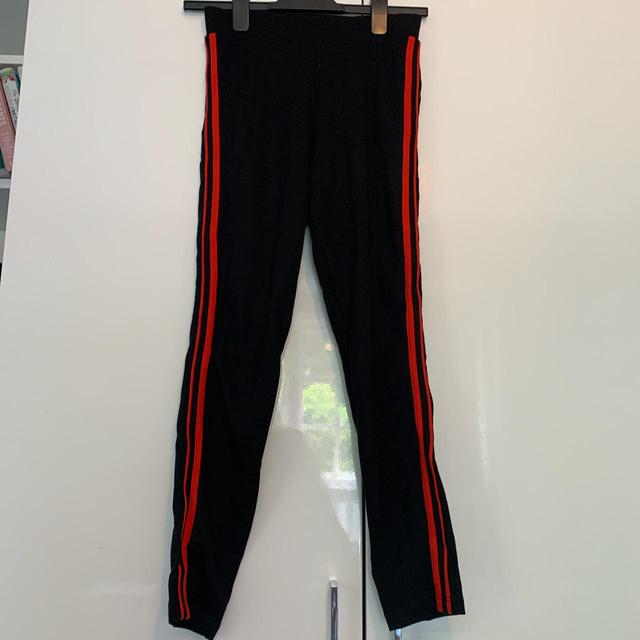 Topshop Women's Sweatpants - Black/Red - UK 8 on Productcaster.