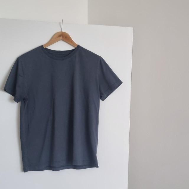 Organic Basics Women's T-shirt - Grey/Navy - L on Productcaster.