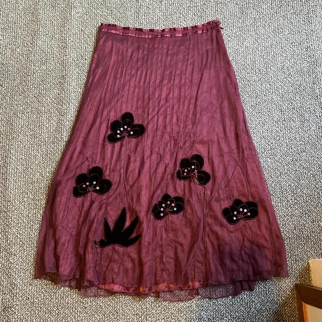 Per Una Women's Midi Skirt - Burgundy - UK 8 on Productcaster.